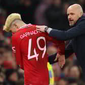 Erik ten Hag praised Alejandro Garnacho after Manchester United’s win over West Ham. Credit: Getty.