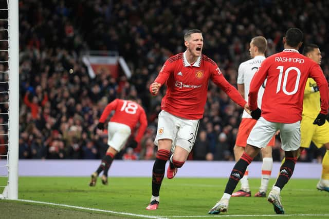 Weghorst played a role in all three United goals against West Ham. Credit: Getty.