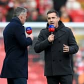 Gary Neville disagreed with Jamie Carragher and Graeme Souness after Manchester United’s 7-0 loss to Liverpool. Credit: Getty.