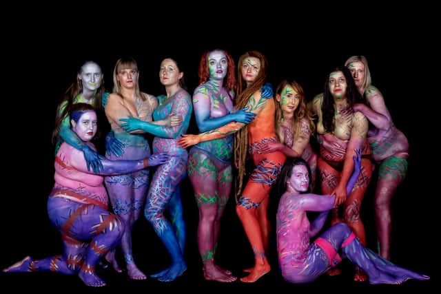 The Greater Manchester women taking part in the Endomorphosis body art project to raise awareness of endometriosis. Photo: Eveline Ludlow