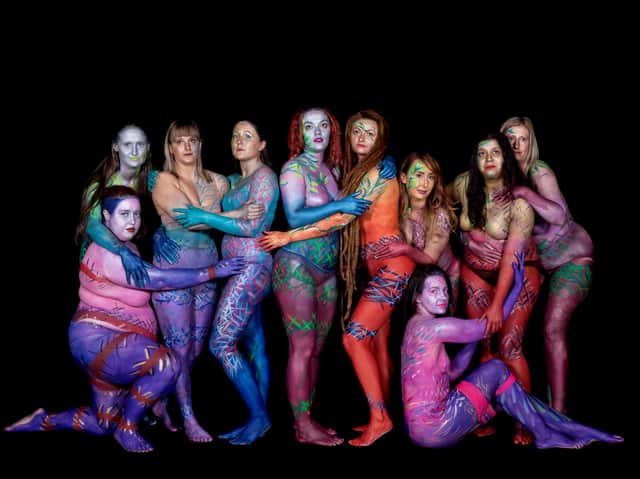 The Greater Manchester women taking part in the Endomorphosis body art project to raise awareness of endometriosis. Photo: Eveline Ludlow