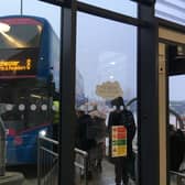 Buses at Bolton Interchange. January 2023. Credit: LDRS. C