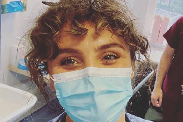 Hannah Logue, who had a liver transplant as a baby and then went on to become a doctor in the NHS
