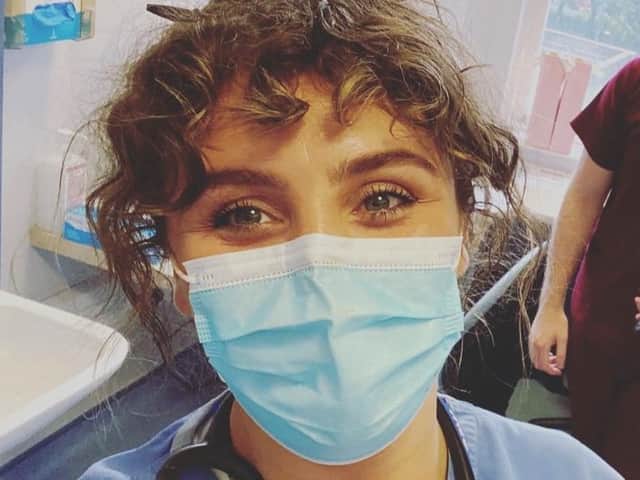 Hannah Logue, who had a liver transplant as a baby and then went on to become a doctor in the NHS