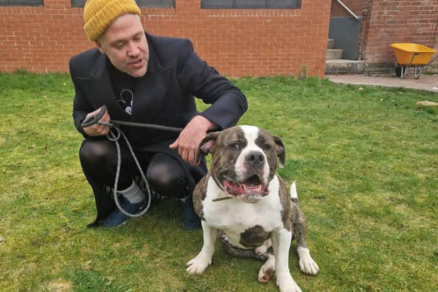 Will Young visited Manchester and Cheshire Dogs Home