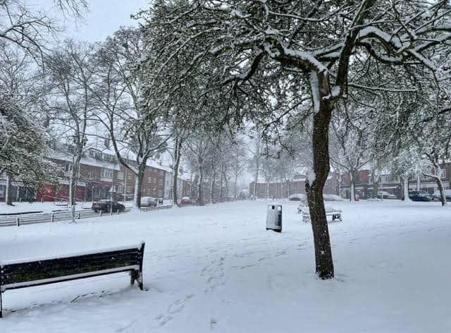 Snow has fallen across England 