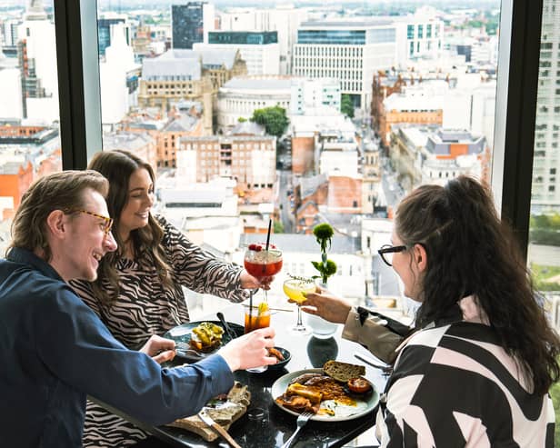 20 Stories in Spinningfields came in third on the Opentable top ten most booked restaurants in Manchester. It boasts fantastic views of the whole city from its rooftop terrace. Credit: 20 Stories