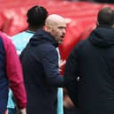 Erik ten Hag is furious with the refereeing inconsistencies in the Premier League. Credit: Getty.