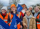 Junior doctors on the picket line outside Wigan Infirmary