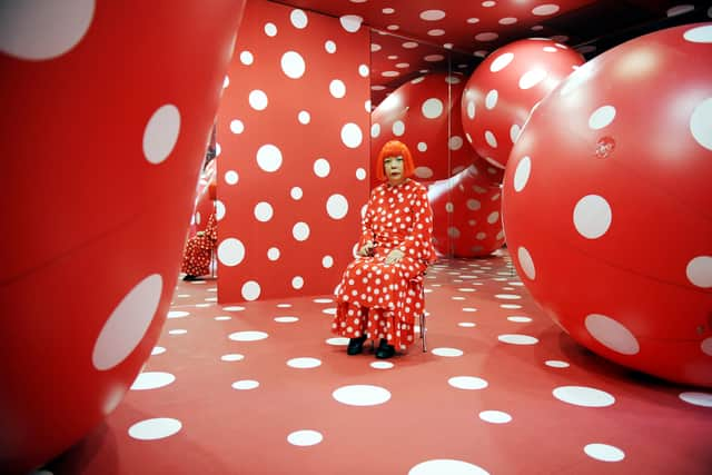 Yayoi Kusama and Dots Obsession, 1996-2011 Installation view: The Watari Museum of Contemporary Art, Tokyo. © YAYOI KUSAMA. Courtesy of Ota Fine Arts, Victoria Miro and David Zwirner.