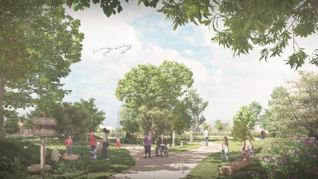 A concept image released by Peel of the Elton reservoir development