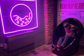 The Washhouse bar has a  slide like a laundry chute