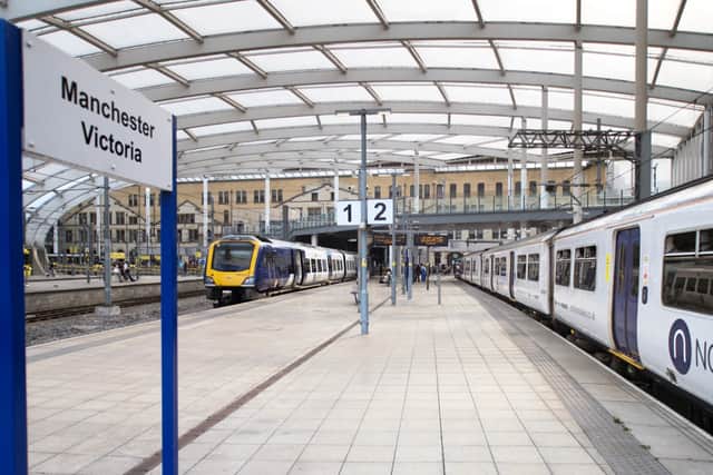 Manchester Victoria station will fall silent today to remember those who died in the Manchester Arena bombing. Photo: Northern