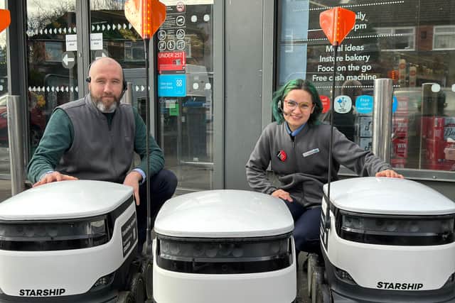 Starship Technologies have launched their robot delivery service in Trafford. Credit: Starship Technologies