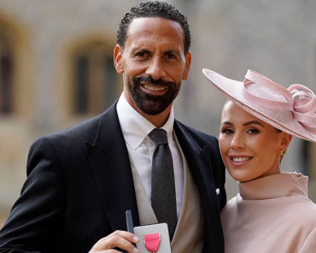 Rio Ferdinand with his wife Kate  (Getty Images)