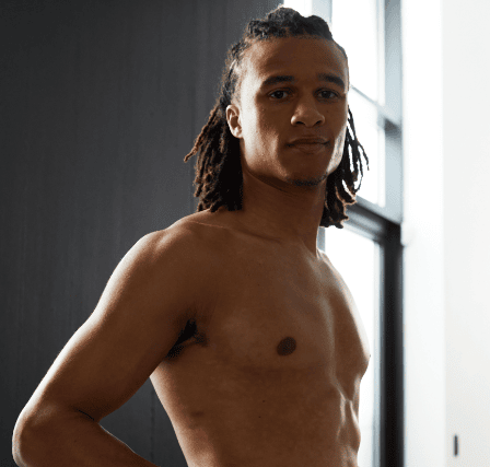 Nathan Ake poses in his pants for the new Nike Underwear campaign (Image: Nike)