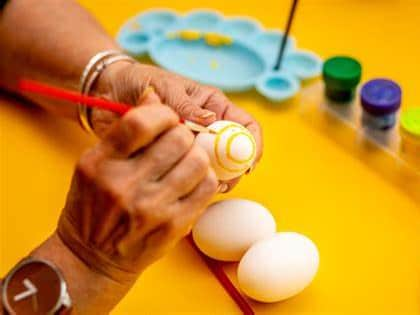 Young visitors to the Pankhurst Centre will be able to decorate eggs in the suffragette colours