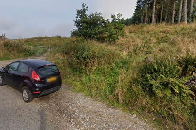 A passing point on Stones Bank Road, near Cadshaw Village