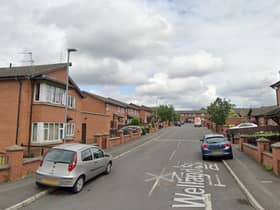A 32-year-old died of suspected gun shot wounds on Welland St in Openshaw on Saturday 25 March. Credit: Google Maps