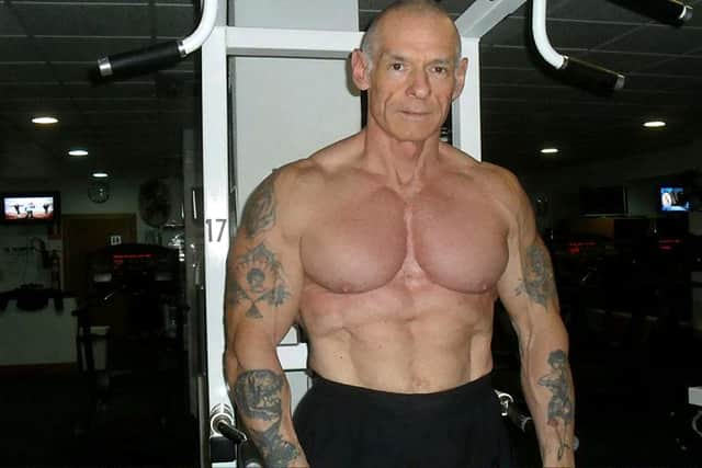 Bodybuilder Ray Houghton who got hooked on ink and got his whole body covered in tattoos in one year Credit: Ray Houghton / SWNS