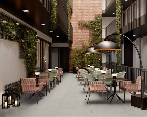 What the reception area at Residence Inn will look like
