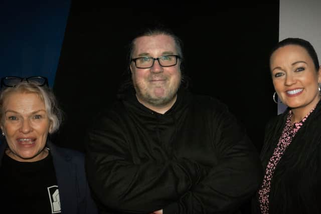 Film-maker Brett Gregory with Judith Vickers from Lifeshare and Ellie Palma-Cass from Epic Hope