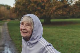Barbara Thackray, 85, appearing in the adidas advert. Photo: adidas