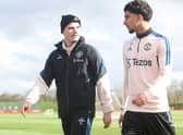 Marcel Sabitzer returned to Manchester United training on Thursday. Credit: Getty.