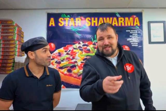 Liam Marley Eats reviews a shawarma takeaway. Credit: Liam Marley Eats 