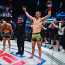 Brendan Loughnane made a winning start to the defence of his PFL featherweight title against Marlon Moraes. Photo: PFL