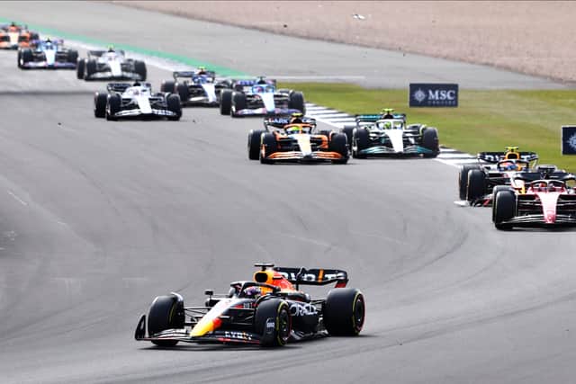 The British Grand Prix was disrupted by Just Stop Oil activists who sat down on the track at Silverstone. Photo: Getty Images
