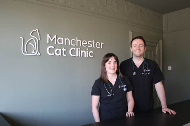 Ellie and Dan Lee, who are opening Manchester Cat Clinic