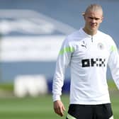 Erling Haaland is expected to return to the Manchester City squad on Saturday. Credit: Getty.