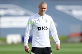 Erling Haaland is expected to return to the Manchester City squad on Saturday. Credit: Getty.