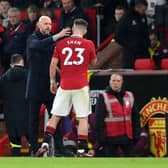 Erik ten Hag gave a fitness update on Luke Shaw after Manchester United’s win over Brentford. Credit: Getty.