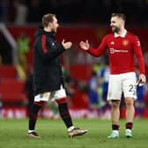 Luke Shaw is a doubt for Saturday’s game against Everton. Credit: Getty.