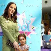 Helen Flanaghan and daughter Matilda Sinclair attend Claire's Back To School Bash, which includes lots of fun activities for the family to enjoy including a LOL Makeover & selfies at the giant Popsockets PopMirror!, at Westfield White City on August 17, 2019 in London, England. (Photo by Tim P. Whitby/Getty Images for Claire's)