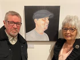 Paul Jordan and START founder Bernadette Conlon at Salford Museum and Art Gallery