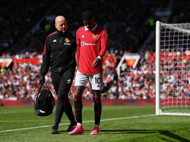 Erik ten Hag has said Marcus Rashford’s injury doesn’t look good. Credit: Getty.
