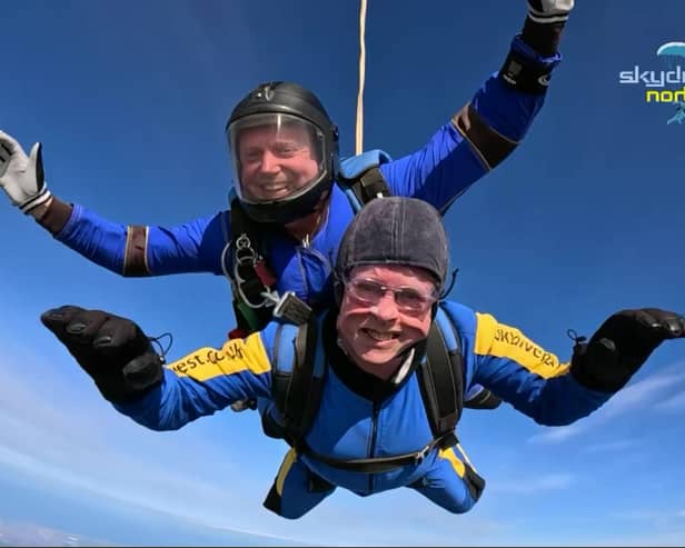 Tony ‘Spike’ Milligan who jumped out of a plane Credit: Tony Milligan / SWNS/ Skydive NW