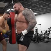 A clip from Eddie Hall’s YouTube video: Day in the life with Tommy Fury. (Credit YouTube)