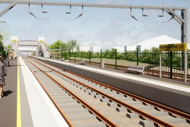 Artist impression of what Golborne Station could look like Credit: GMCA