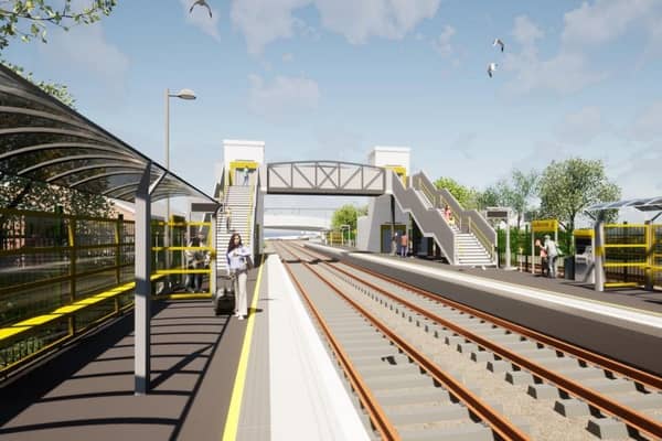 Artist impression of what Golborne Station could look like Credit: GMCA