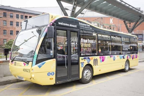 Manchester’s free bus Credit: TFGM
