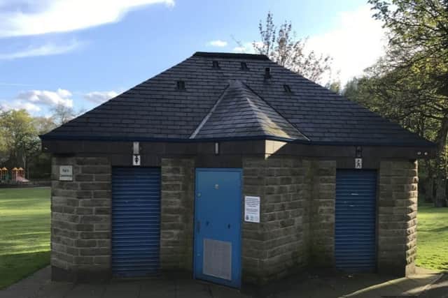 The former public toilets in King George V Playing Fields in Uppermill. Photo: Creative Architecture/Grandpa Greene\'s Luxury Ice Cream Ltd. 