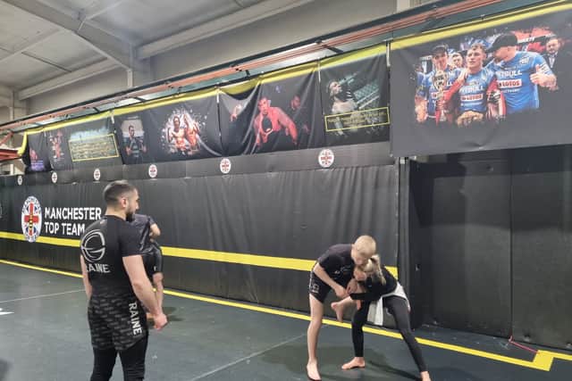 Fighters practising their grappling under the watchful eye of coach Ravil Dagylrov. Photo: Andrew Nowell/NationalWorld