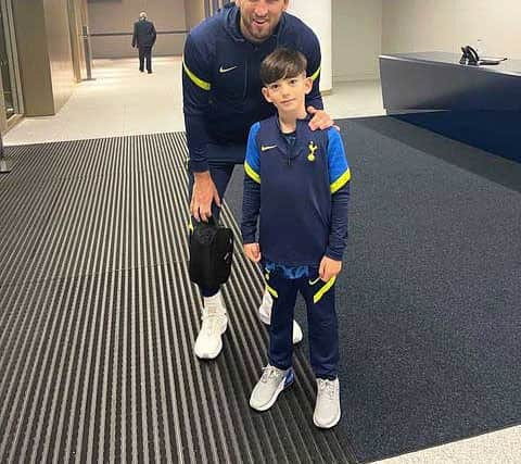 Zakai Vaknin, from Spixworth in Norfolk with Harry Kane on his sticker mission (photos above: Zakai Vaknin)