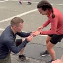 Niall West proposes to fiance Beth Miller during Credit: Ryan Parkinson / SWNS
