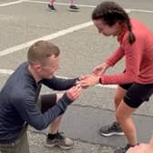 Niall West proposes to fiance Beth Miller during Credit: Ryan Parkinson / SWNS