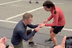 Niall West proposes to fiance Beth Miller during Credit: Ryan Parkinson / SWNS